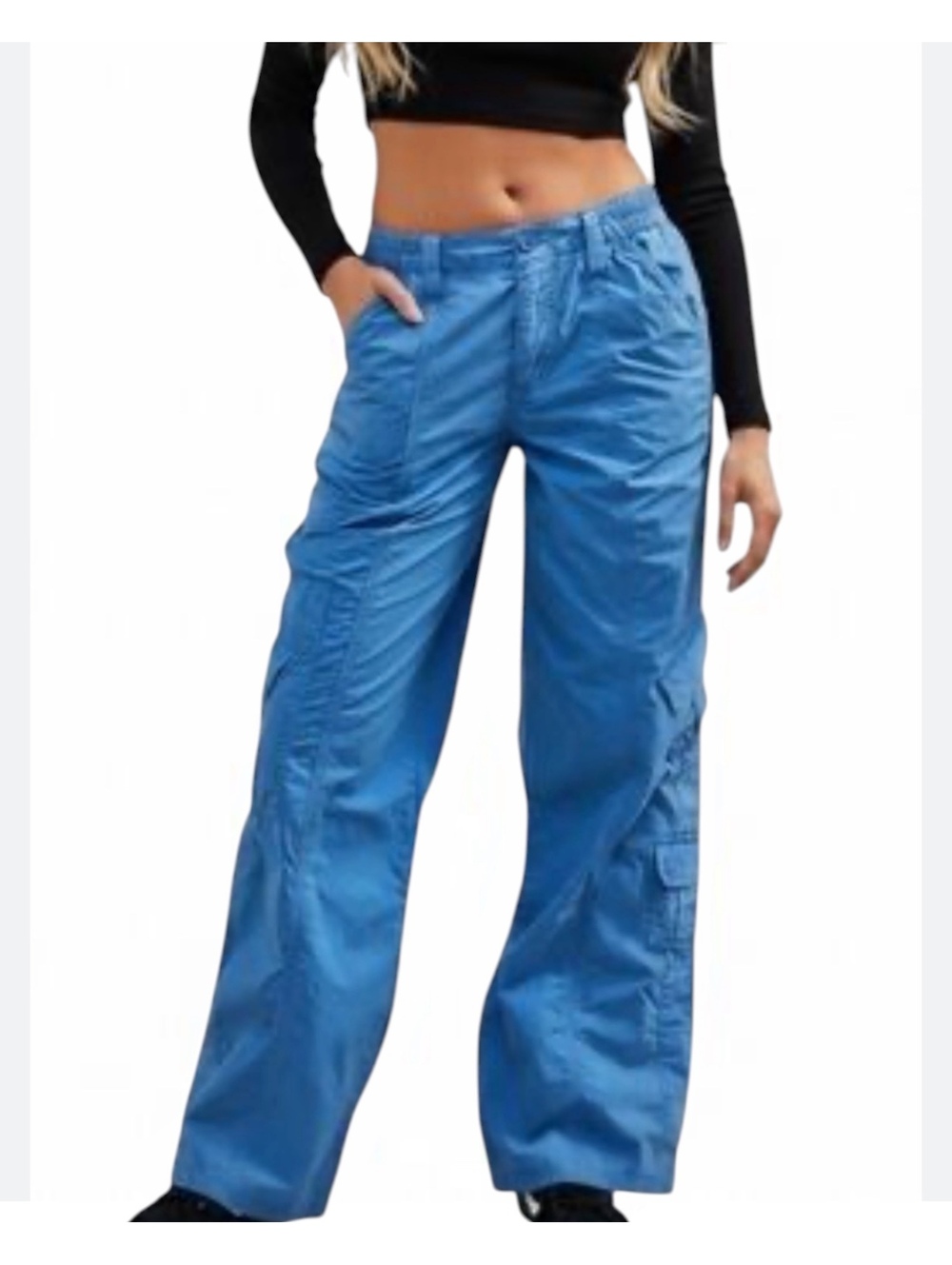BDG Blue Y2K Low Rise Cargo Pants Urban Outfitter Size M (Q02)